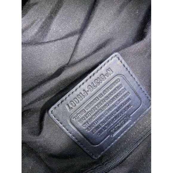 Coach Medium Tote Msrp Black Gray Jacquard Fabric - Picture 10 of 12